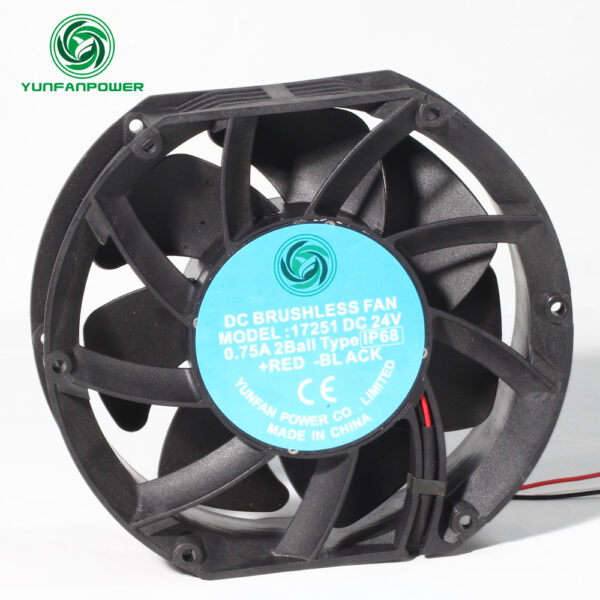 17251  IP68 waterproof DC FAN PBT Frame